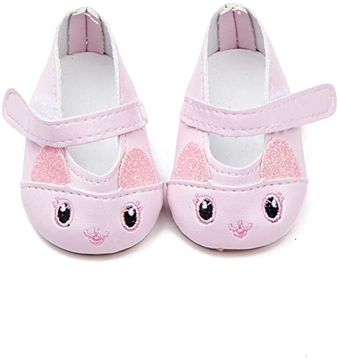 TOYYSB pink bow boots super cute detail that brightens any 18-inch doll look.