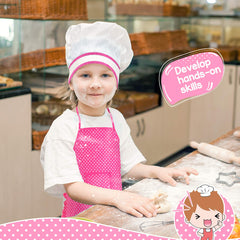 Toyze kids apron showing adjustable neck strap for growing fit