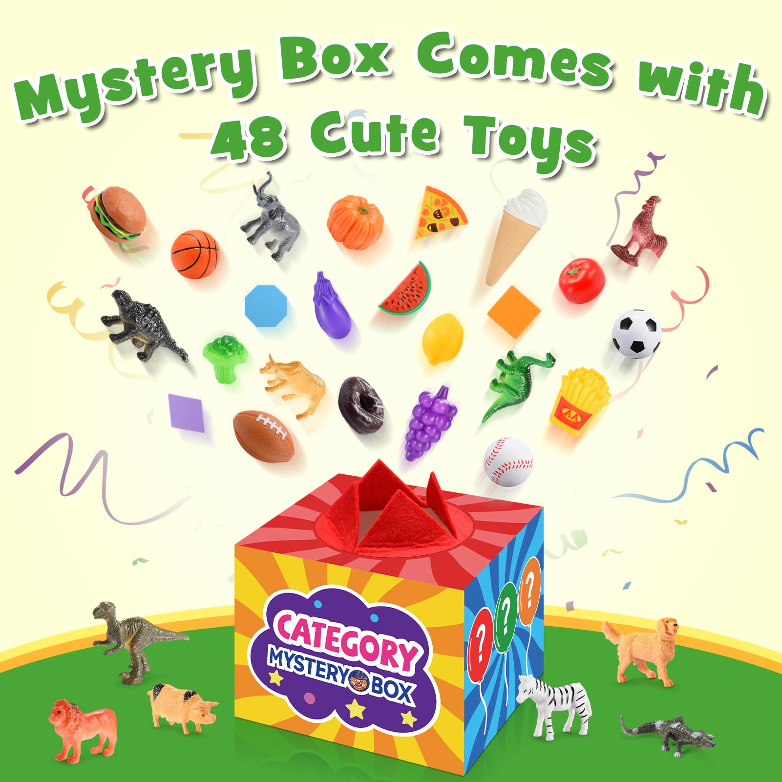 Toyze sturdy storage box keeps pieces organized for easy cleanup after play.
