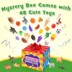 Toyze sturdy storage box keeps pieces organized for easy cleanup after play.
