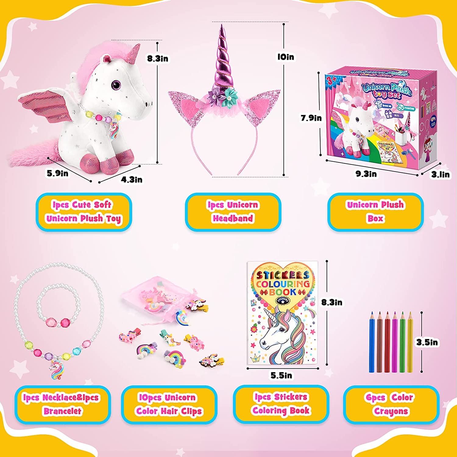 Toyze unicorn glitter necklace for imaginative fashion moments