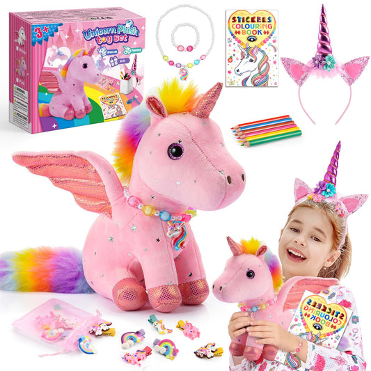 Toyze unicorn plush, ultra-soft for bedtime snuggles and hugs.