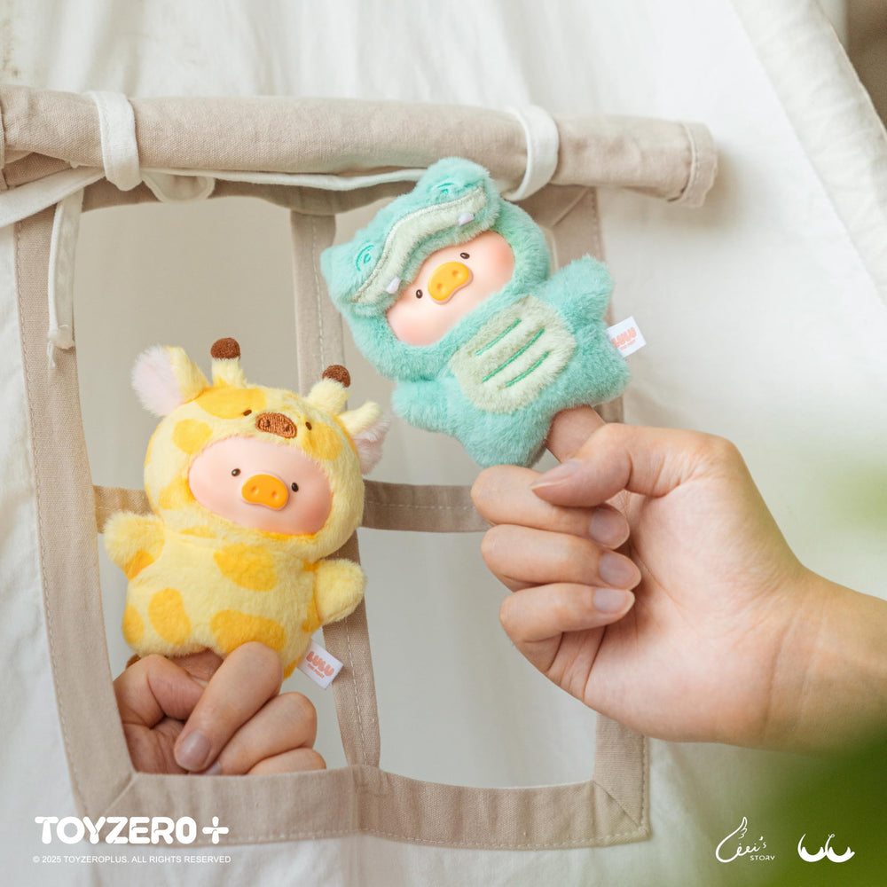 TOYZERO+ Lulu piggy finger puppet toy fits small hands for imaginative play.