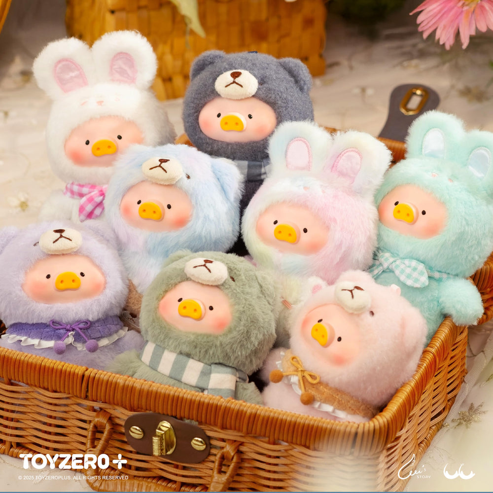 TOYZERO plush keychain mystery box unveils adorable characters for bags and keys.