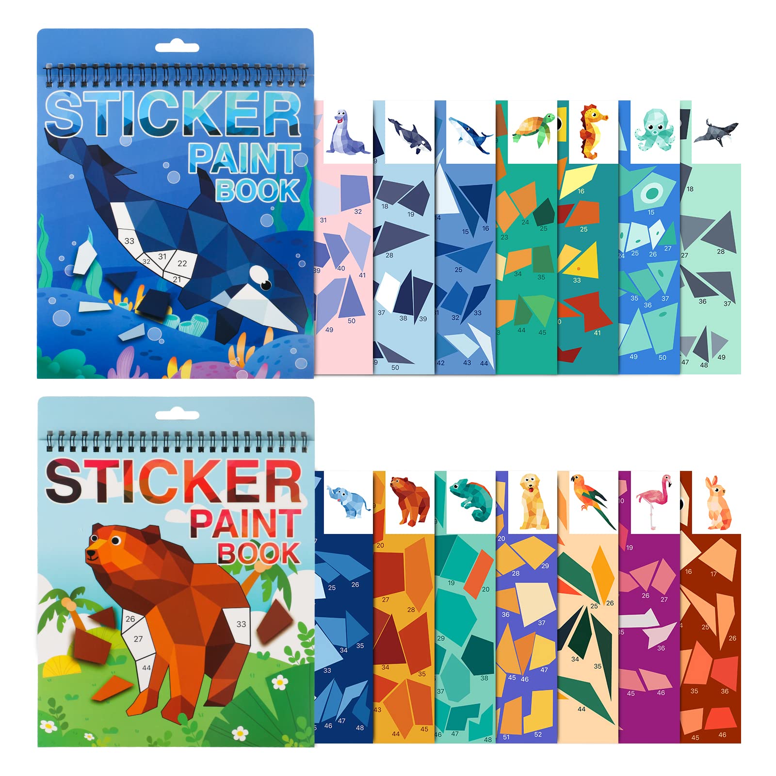 TPQKA Ocean sticker page 1 — colorful sea creatures spark creativity during sticker play