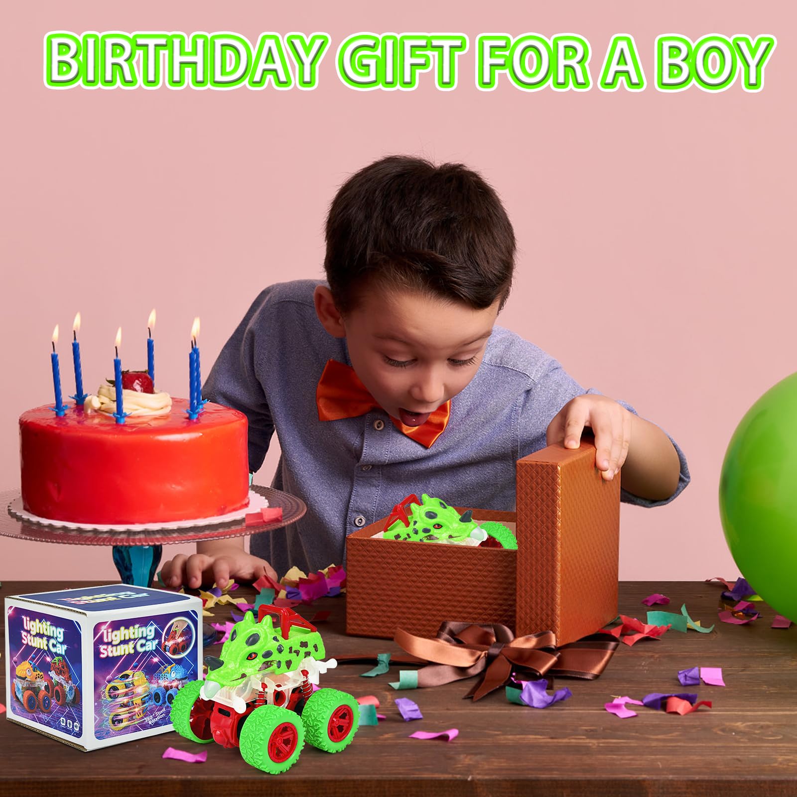 TQBYNJ dinosaur monster truck makes a perfect birthday gift for toddlers.