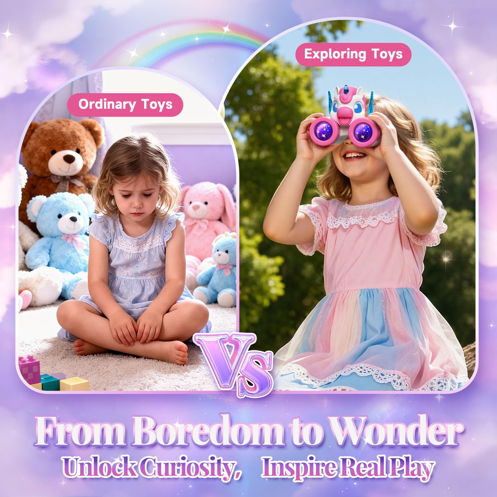 Tqeieu unicorn binoculars bird-guide included fosters simple nature learning.