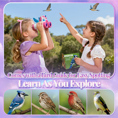 Tqeieu unicorn binoculars starry-lenses help kids spot birds with ease.