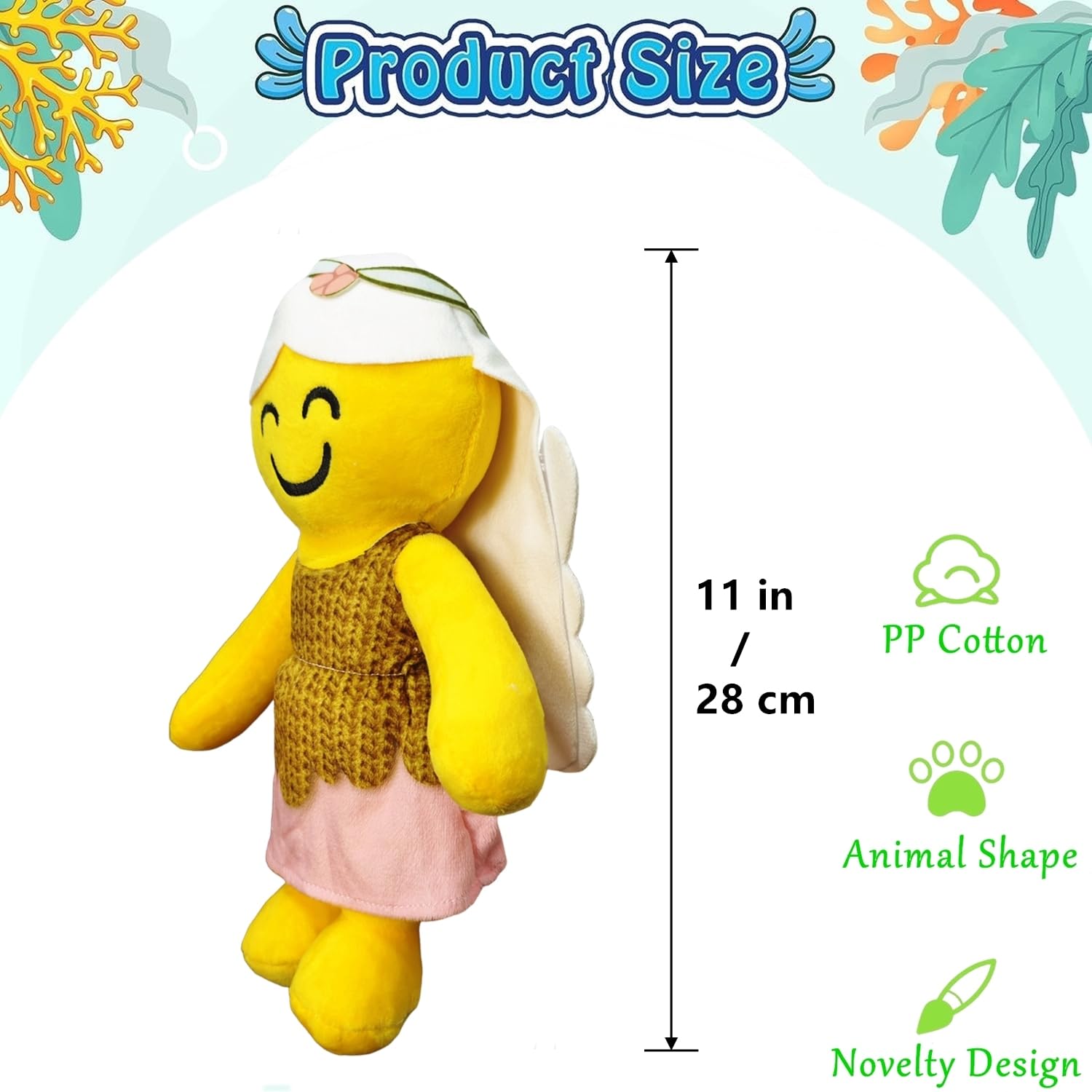 TQJOUJOU 15-inch plush serves as room décor or collectible display