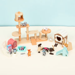 TQQFUN six cat figures with safe, durable details for kids