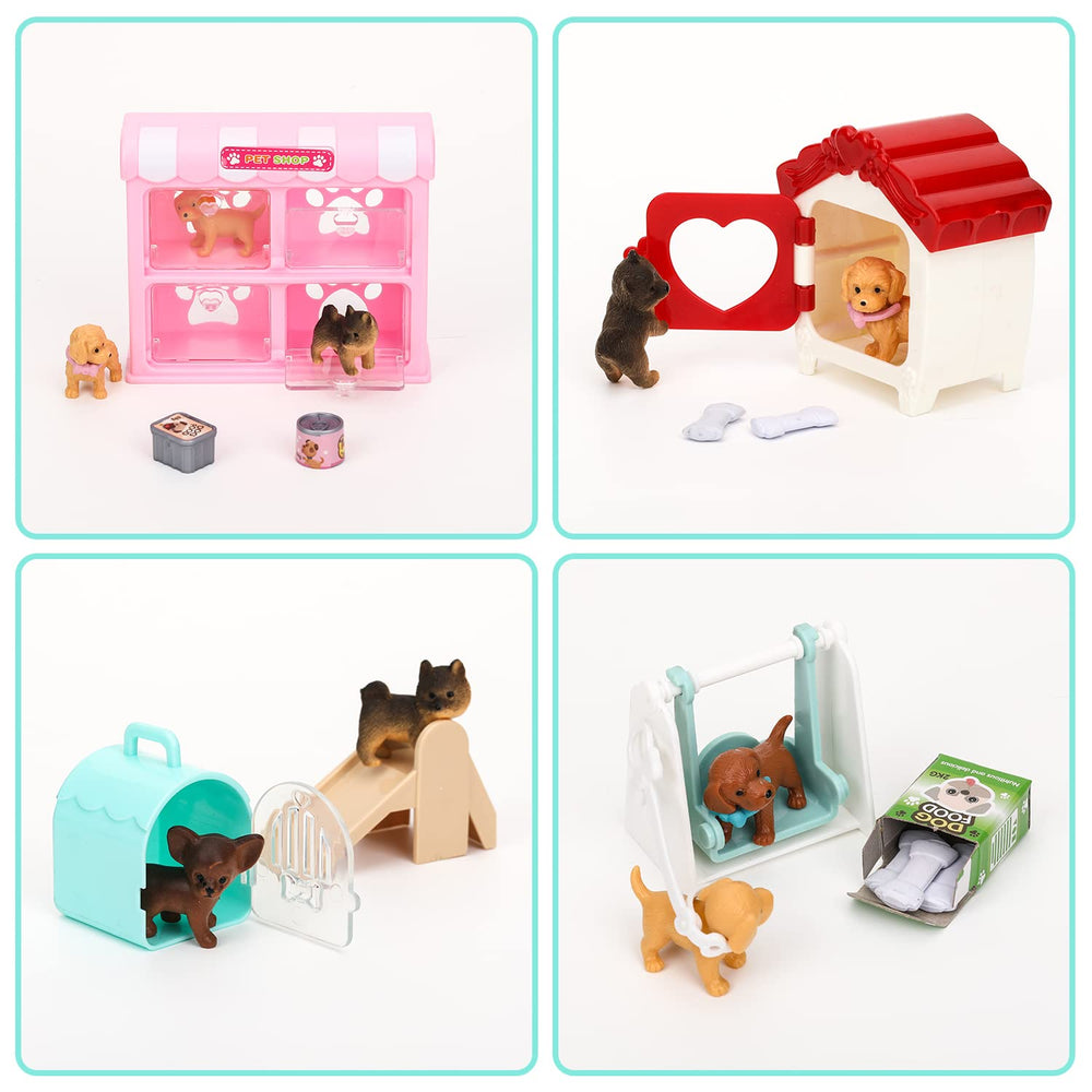 TQQFUN educational dog playset with accessories supports imagination and motor skills