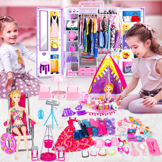 TQRAZ 11.5-inch dolls with clothes and accessories ready for imaginative dressing