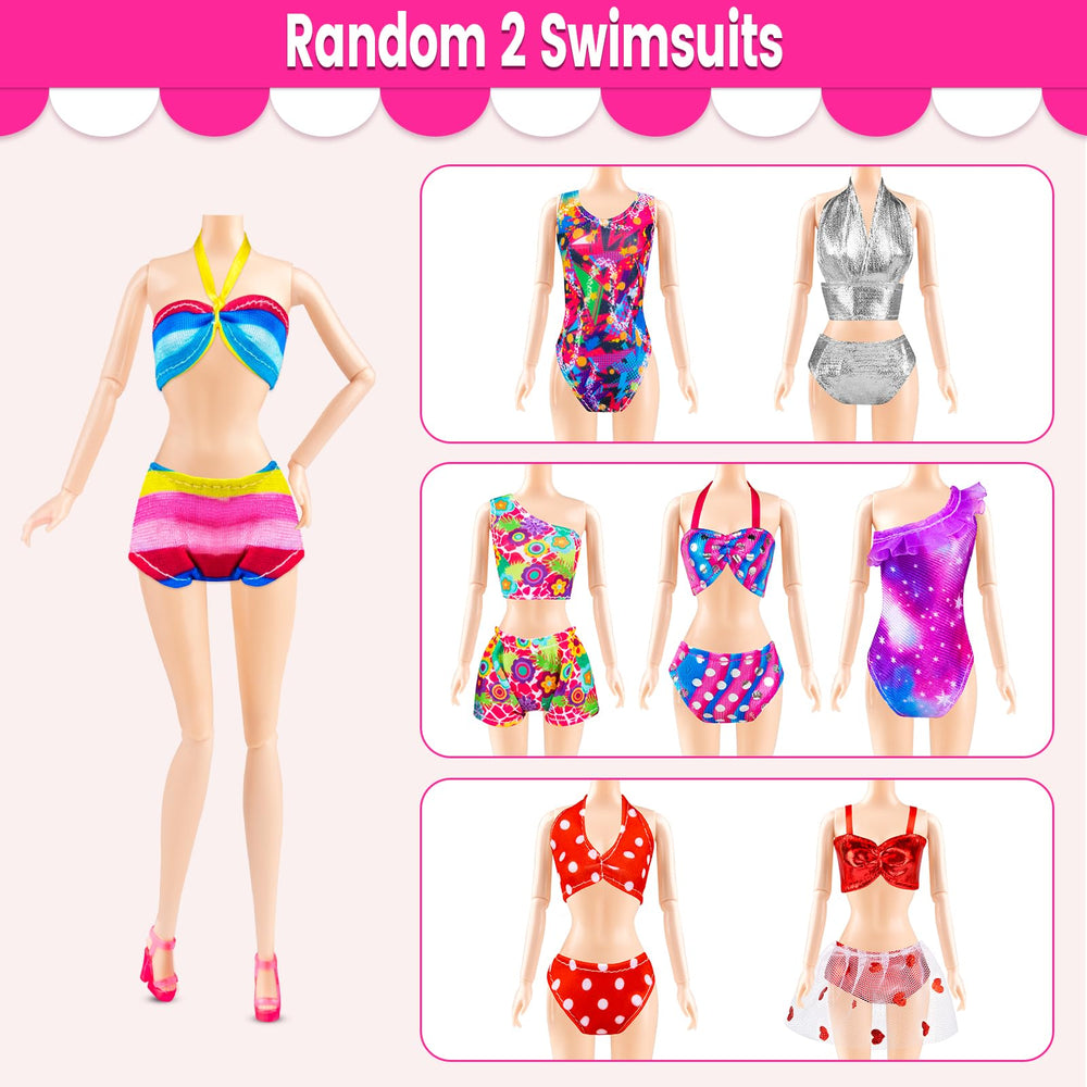 TQRAZ swimsuits for dolls offer quick fashion changes.
