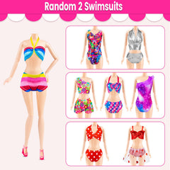 TQRAZ swimsuits for dolls offer quick fashion changes.