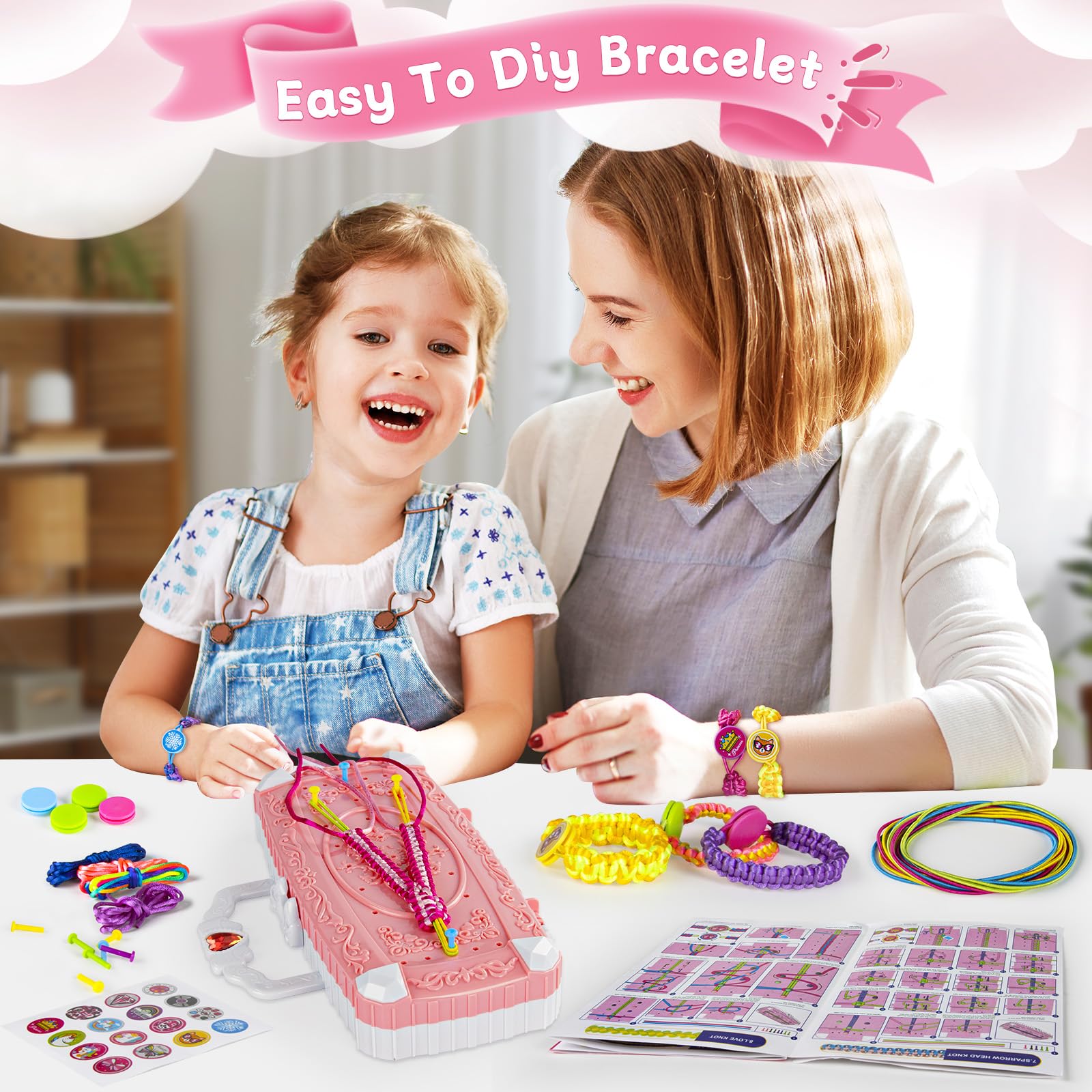 TQRAZ colorful stickers and storage box organize projects neatly.