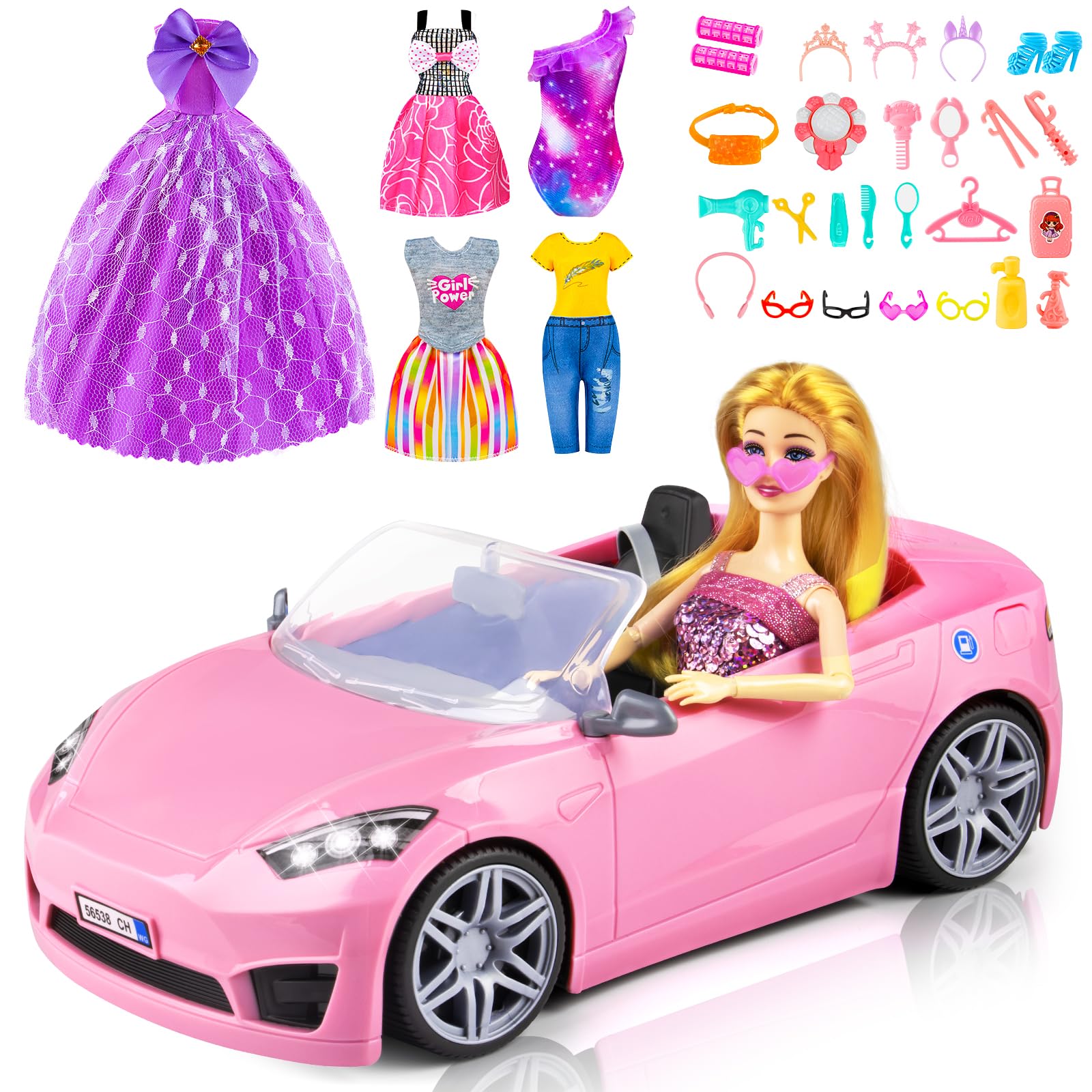 TQRAZ 11.5-inch doll for imaginative dress-up play