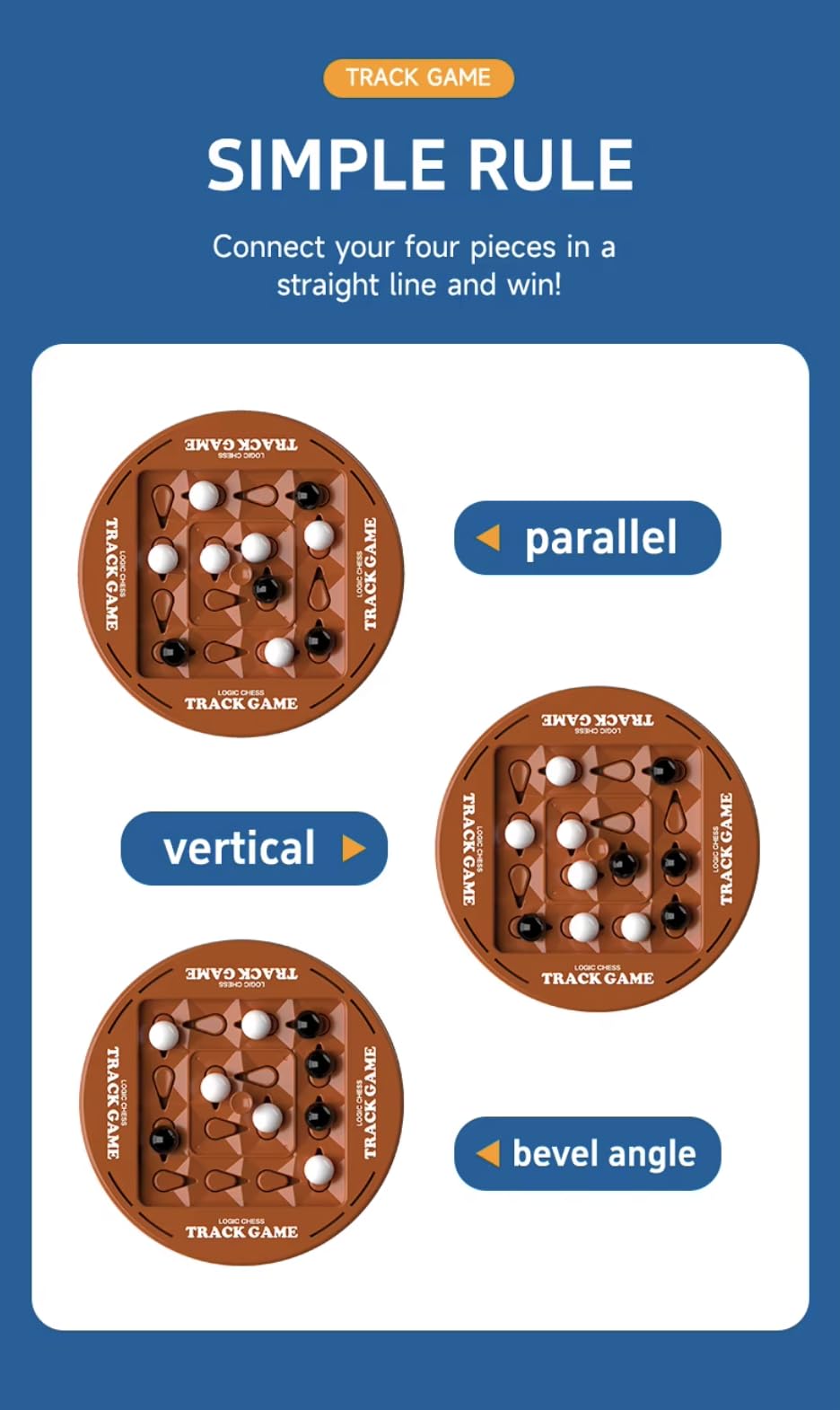 Track Logic Chess moving pieces showing evolving strategy and adaptation