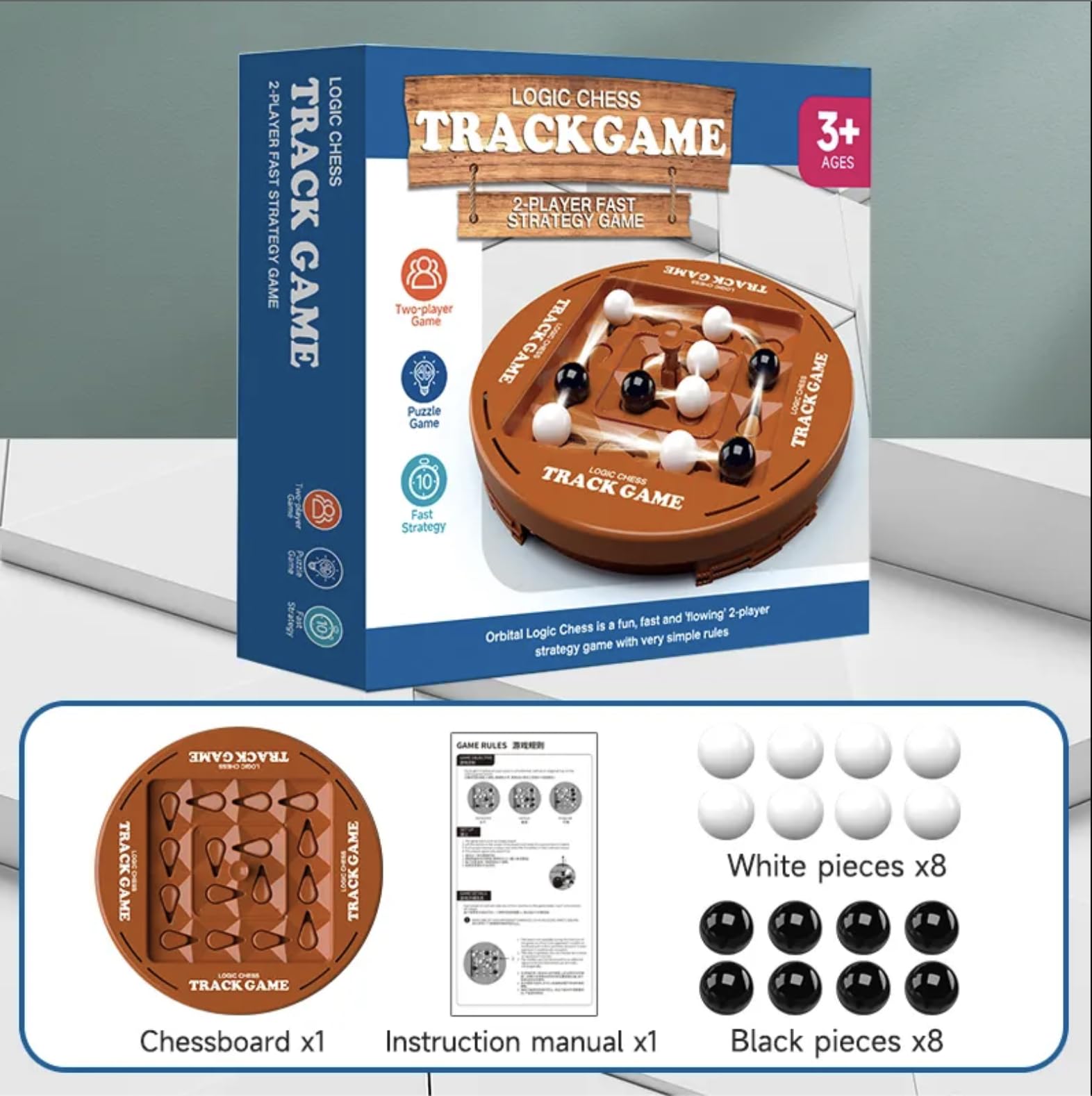 Track Logic Chess two-player setup ideal for family bonding and friendly competition