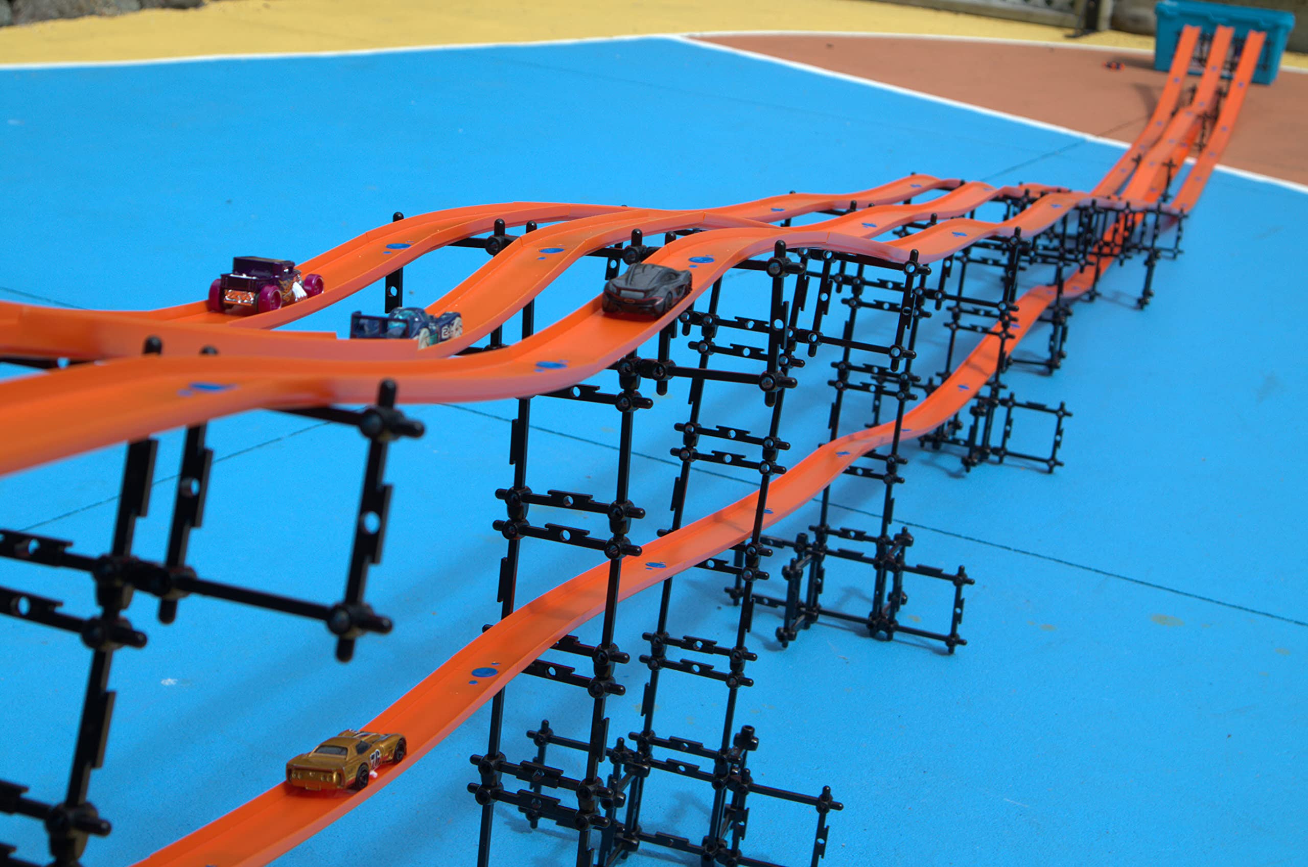TrackJack compact storage layout highlights tidy, portable setup after playtime.