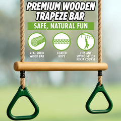 Trailblaze gym rings swing set offers versatile play and safe grip