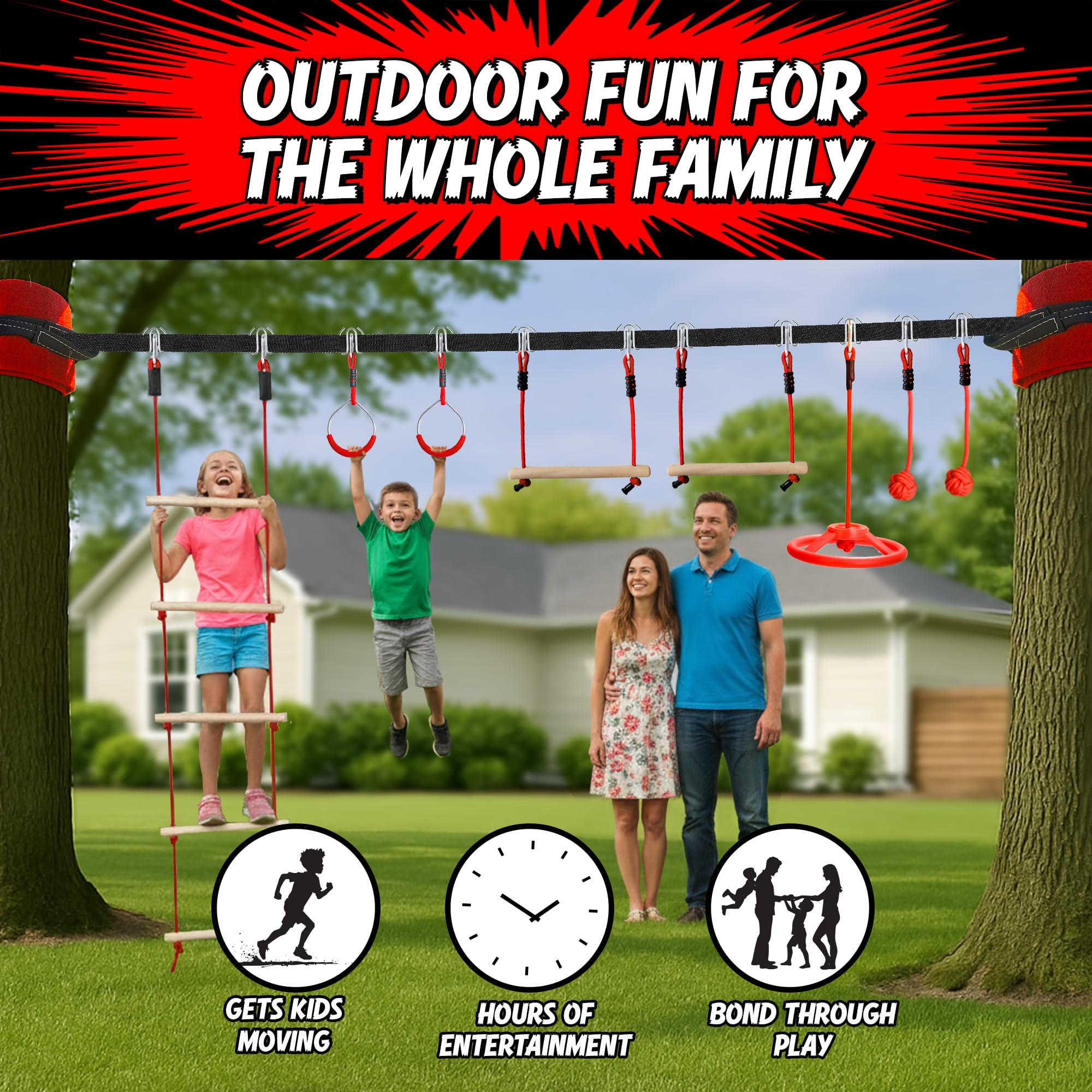 Trailblaze Ninja climbing net for kids outdoors