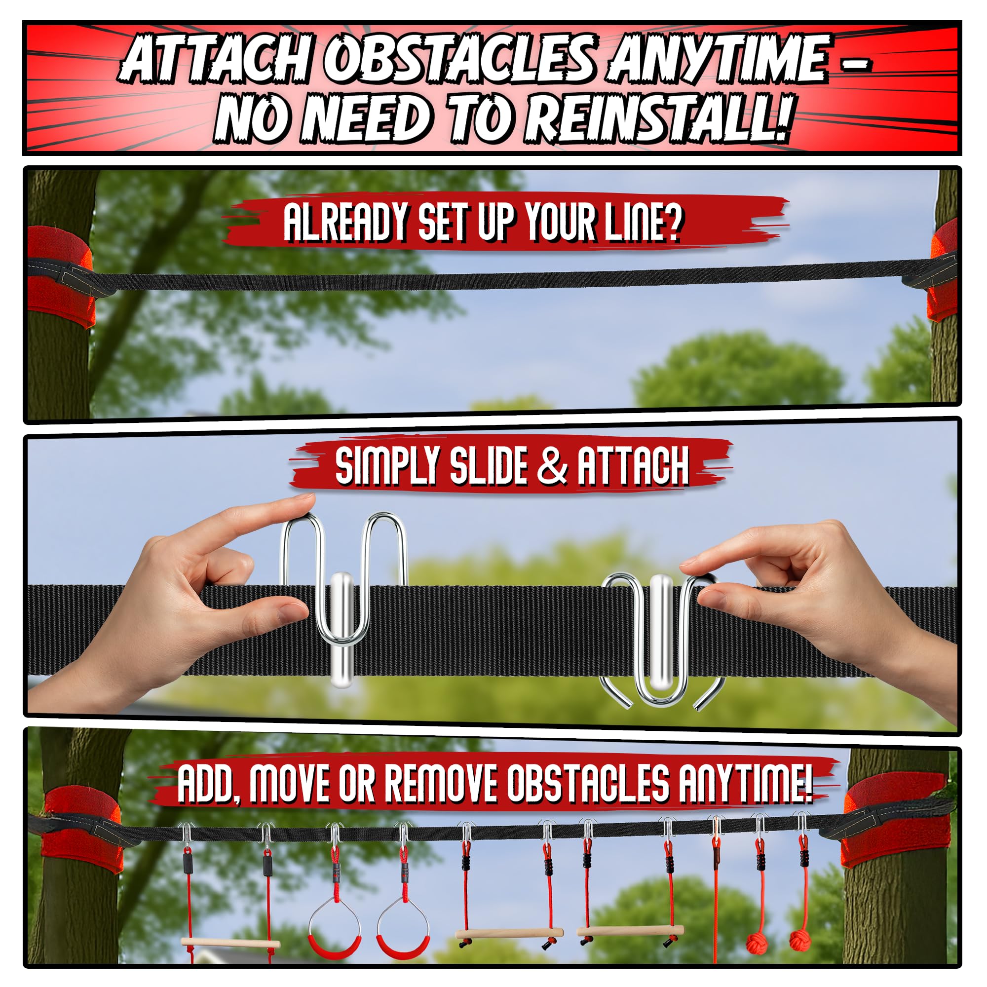 Trailblaze Ninja monkey bars for upper body strength and fun
