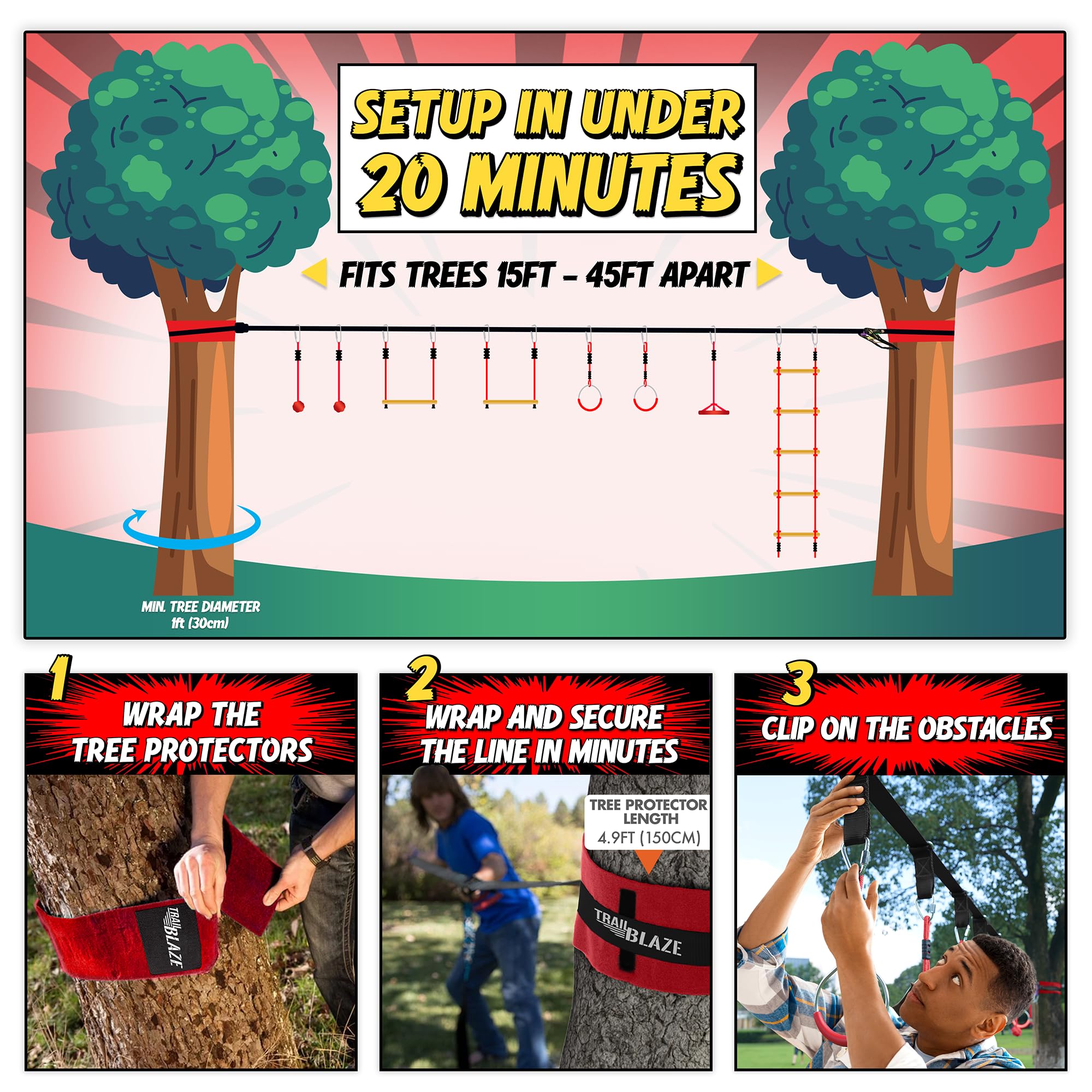 Trailblaze Ninja rope ladder ready for climbing challenges