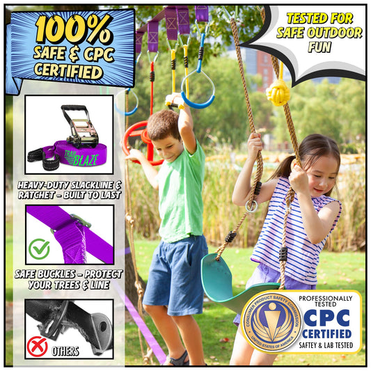 Trailblaze Ninja Warrior accessories showcase: enhanced strength and safety for kids' play.