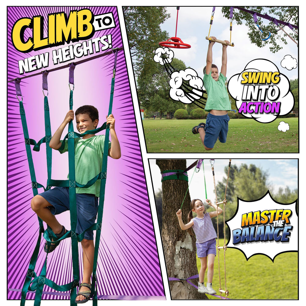 Trailblaze Ninja Warrior durable construction: premium parts designed to withstand active kids.