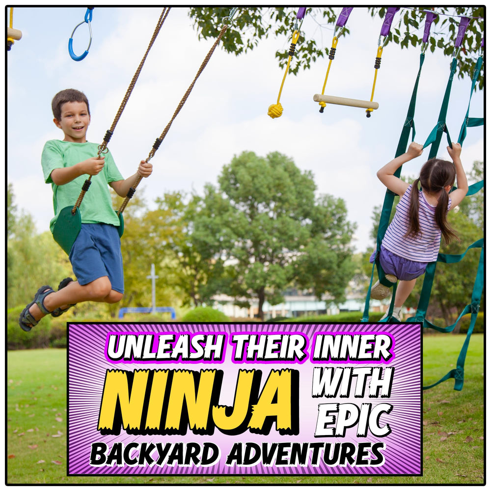 Trailblaze Ninja Warrior monkey bars feature: exciting upper-body challenge for budding athletes.