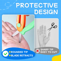 Trailfun scissors feature blunt nibs for safer, comfortable crafting