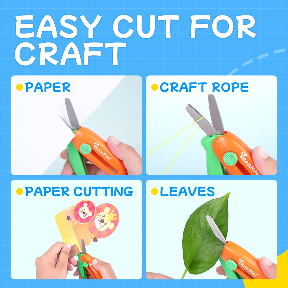 Trailfun dual-tone kids scissors brighten crafts and support color recognition