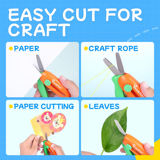 Trailfun dual-tone kids scissors brighten crafts and support color recognition