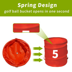 TrailMlix golf bucket two clubs ready for practice and relaxed matches.