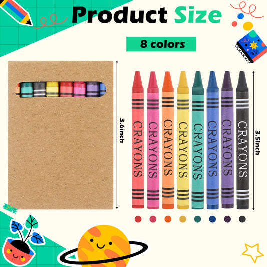 Trandraft compact 3.43-inch crayons in 8 colors for easy grip