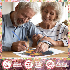 Trandraft senior friendly art activity kit promotes hands-on coordination.