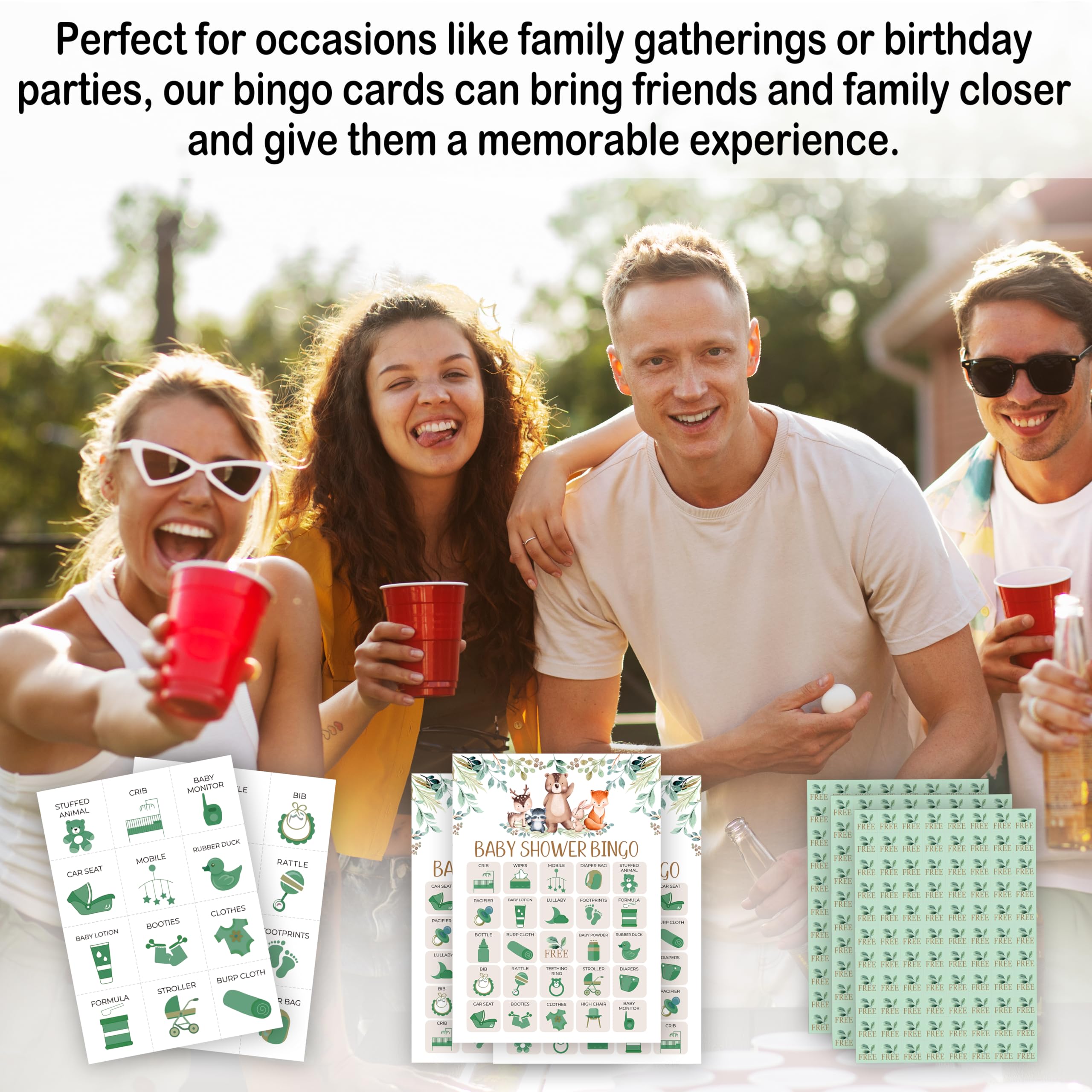 tranfvging family gathering bingo setup ready for large group celebration.