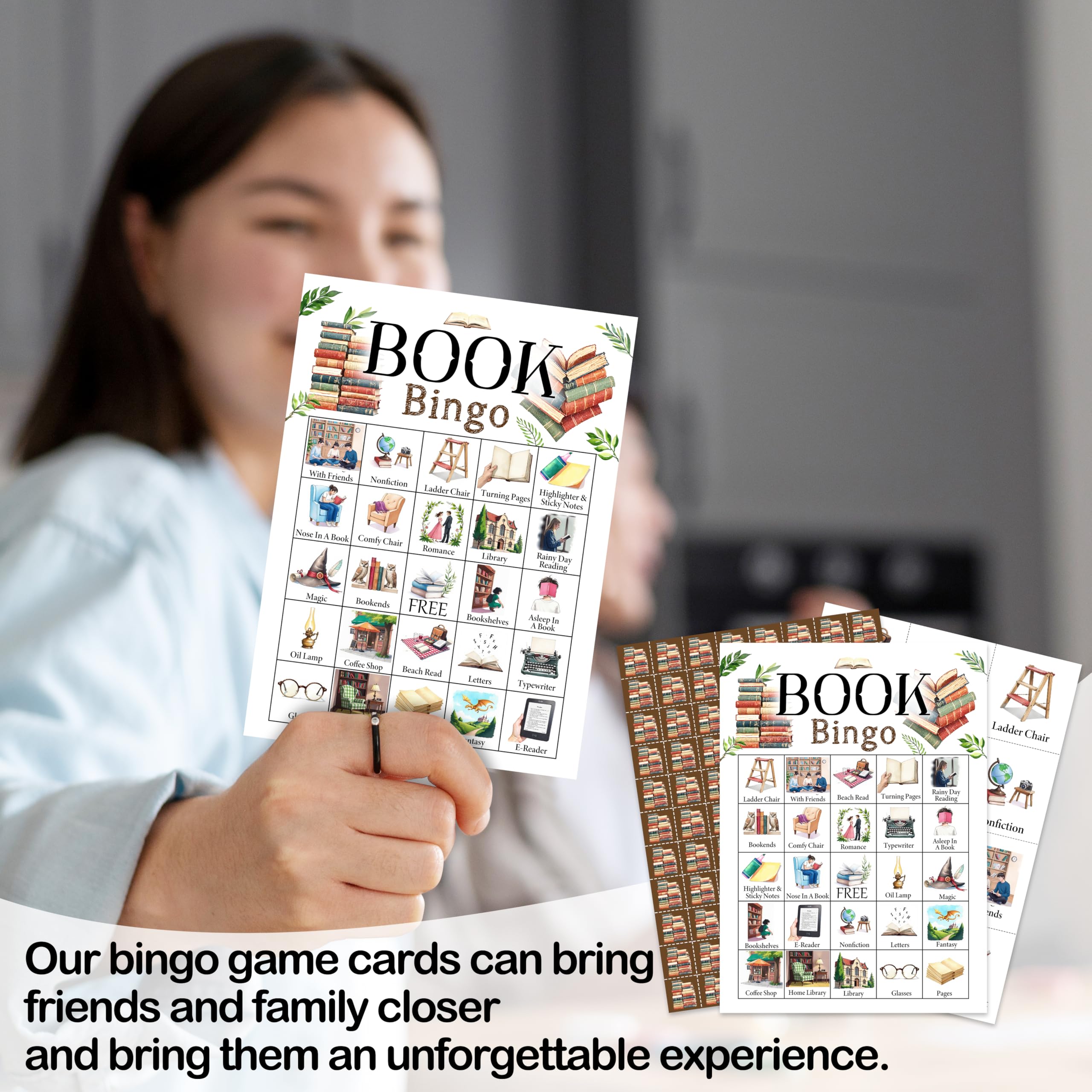 Tranfvging library-patterns cards suited for library days and book clubs