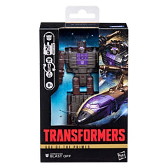 Transformers Blast Off 17-step conversion for engaging transformation play.