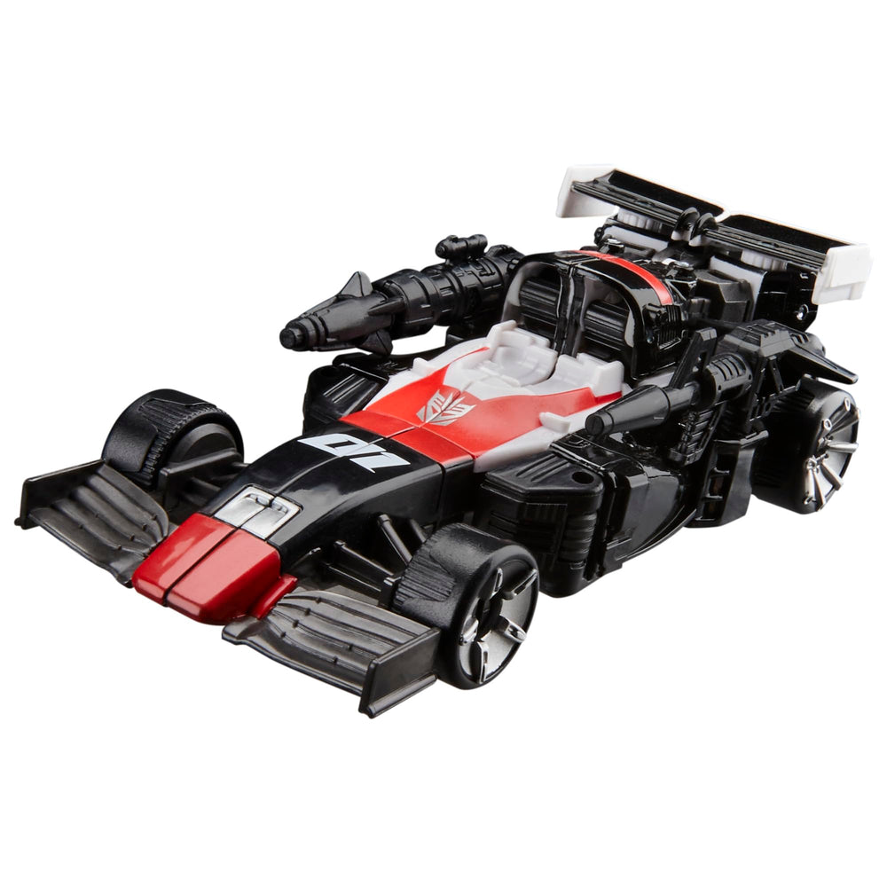 Transformers Age of the Primes Decepticon Crasher mid-transformation showing 18-step conversion.