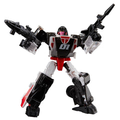 Transformers Age of the Primes Decepticon Crasher articulated head and limbs for posing.