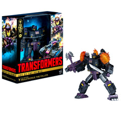 Requiem blaster and staff mace enhance pretend battles with Megatronus the Fallen