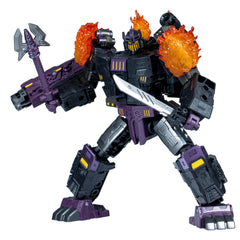 Megatronus the Fallen figure in robot mode for dynamic display and posing