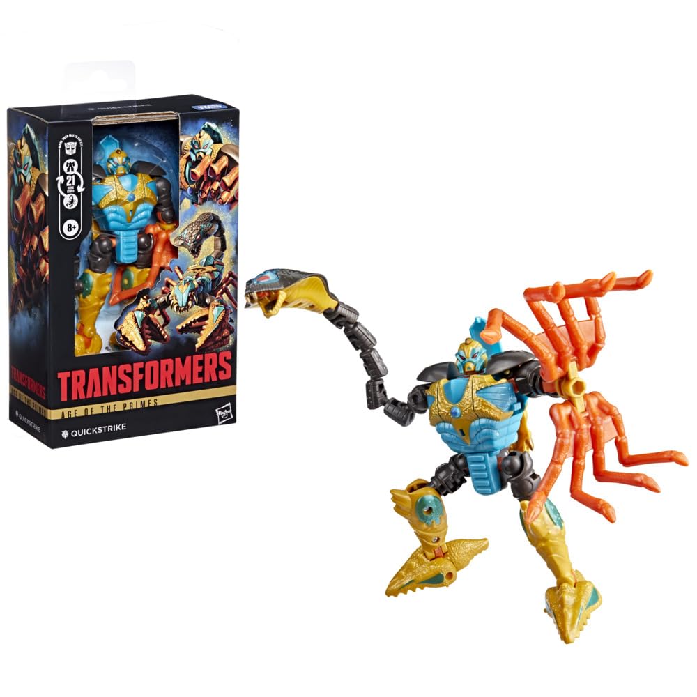 Transformers Quickstrike 5.5-inch deluxe figure for shelf or desk display.