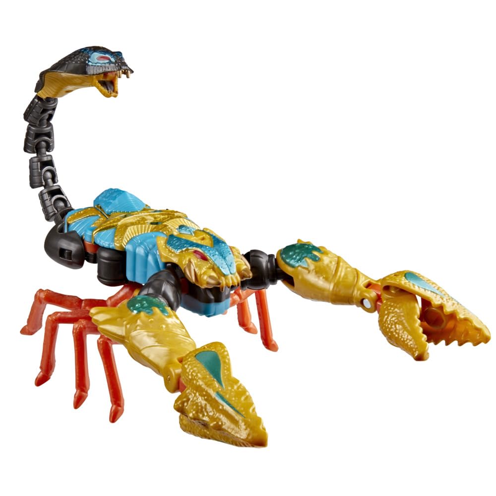 Transformers Quickstrike in scorpion mode showing snake-head tail detail.