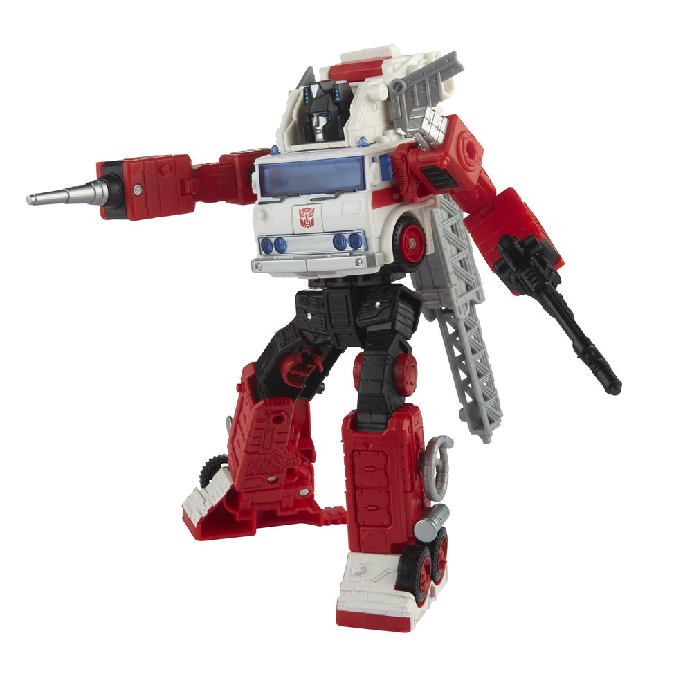 Artfire firetruck mode with extendable ladder for dramatic poses.