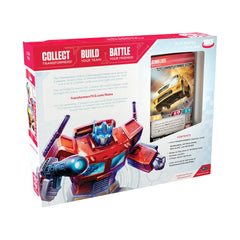 Transformers Autobots Starter Set featuring Optimus Prime imagery for strategic deck building.