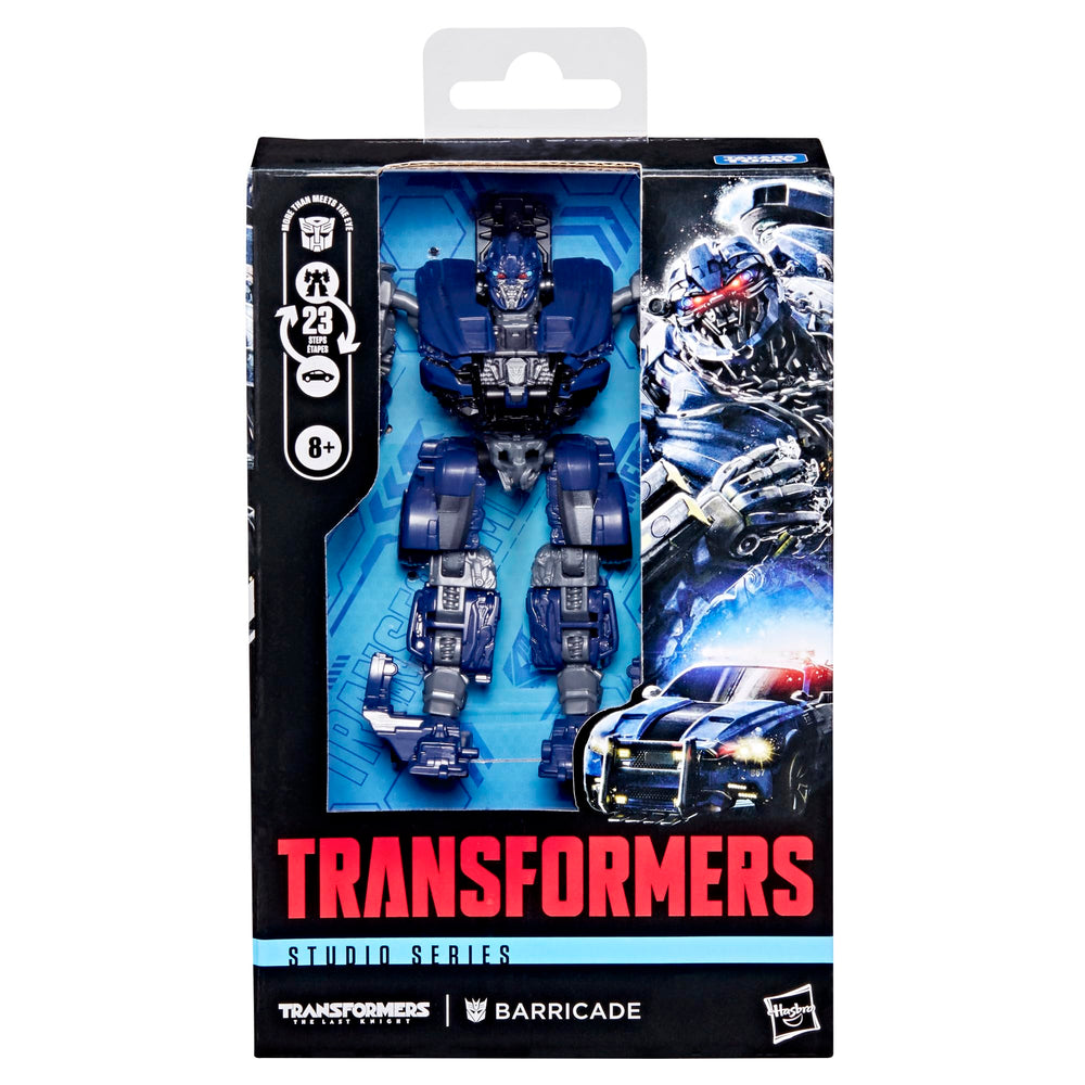 Transformers Barricade Studio Series 4.5-inch deluxe size ideal for shelf displays