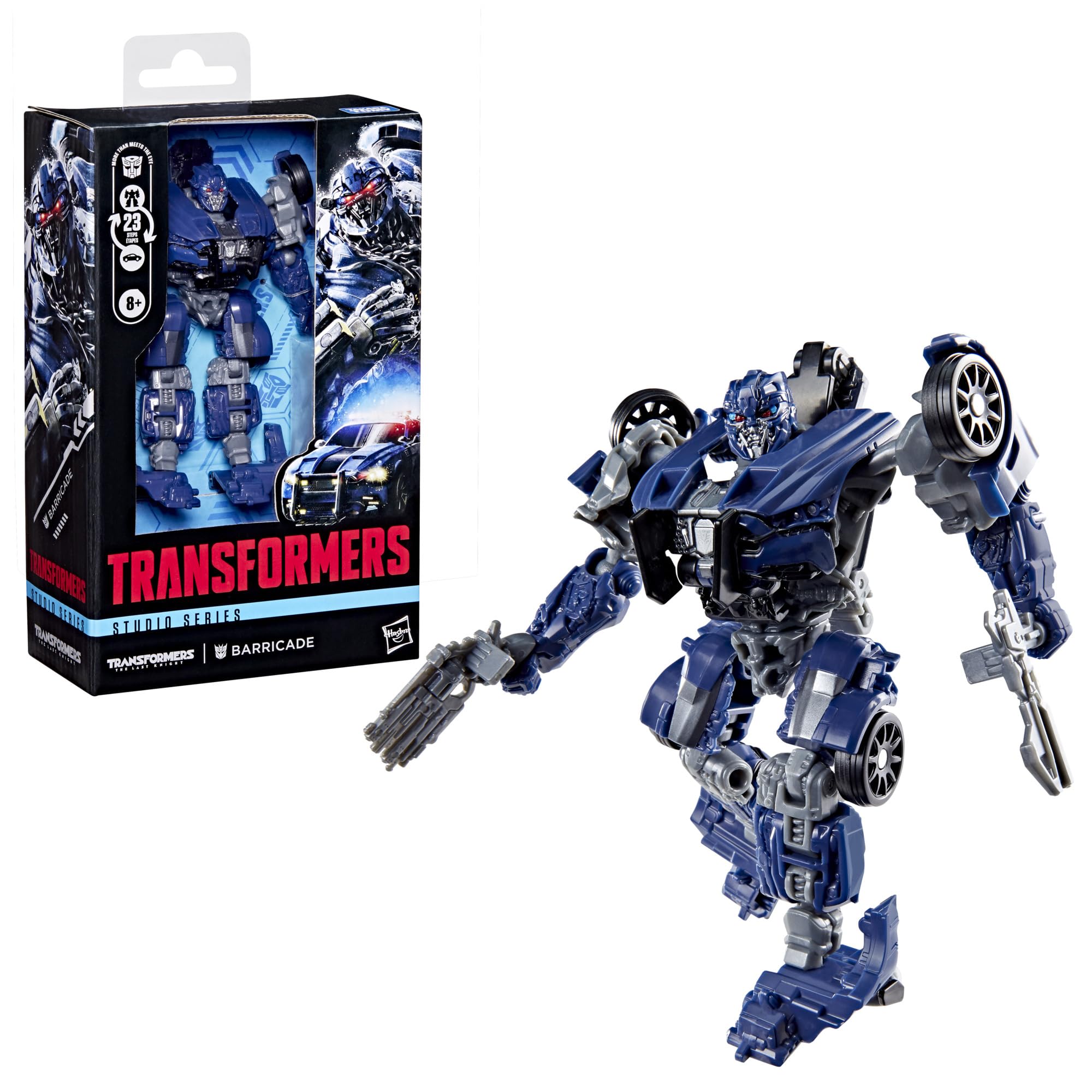 Transformers Barricade Studio Series 23-step conversion showcases versatile mode switching