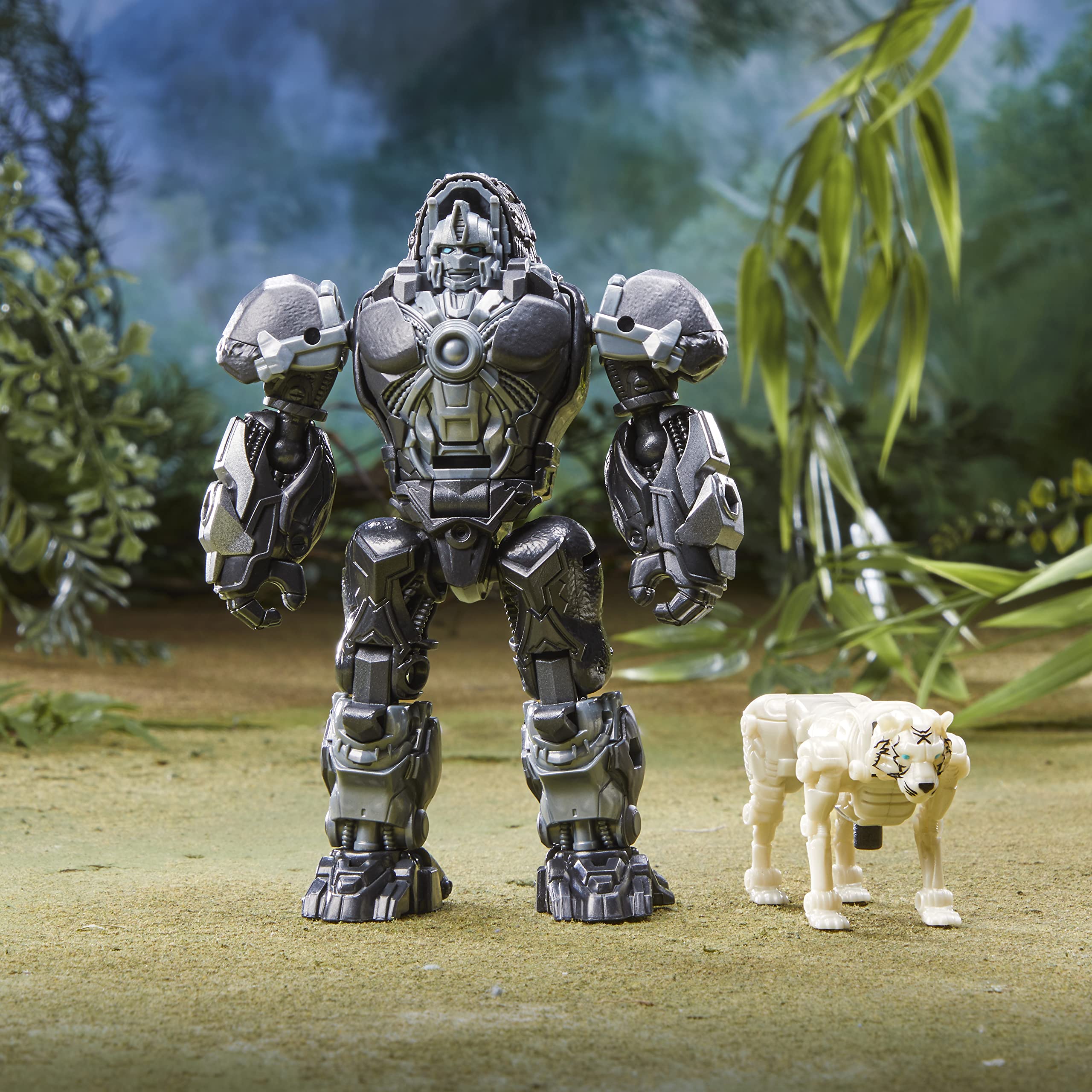 Optimus Primal Beast Weaponizer converts in seven steps.